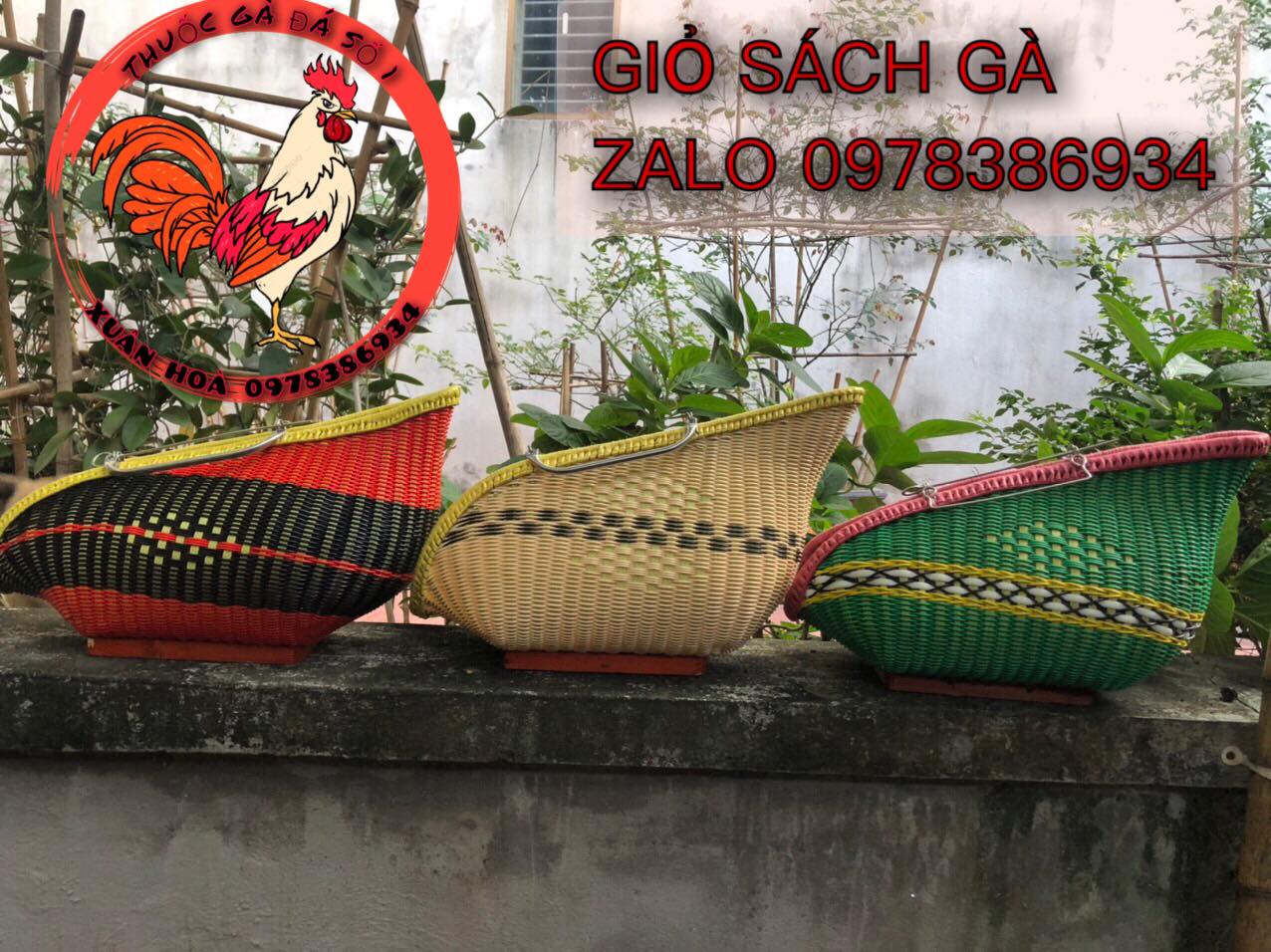 Giỏ đựng gà đá, sách gà đi sách tiền về