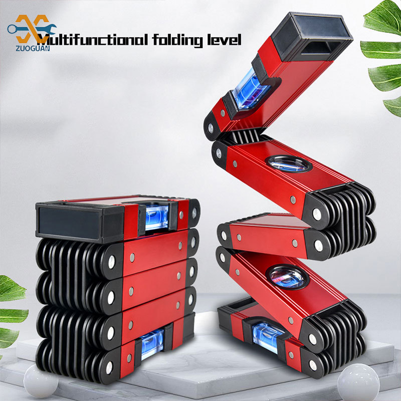 ZUOGUAN Woodworking tool level, multifunctional folding level, high-precision and multi angle architectural decoration corner measurement