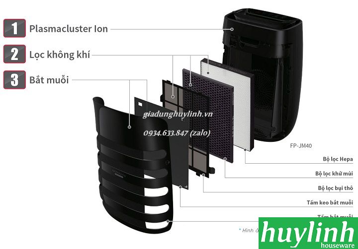 Máy lọc không khí bắt muỗi Sharp FP-JM30V-B - 23 m2 - Thái Lan