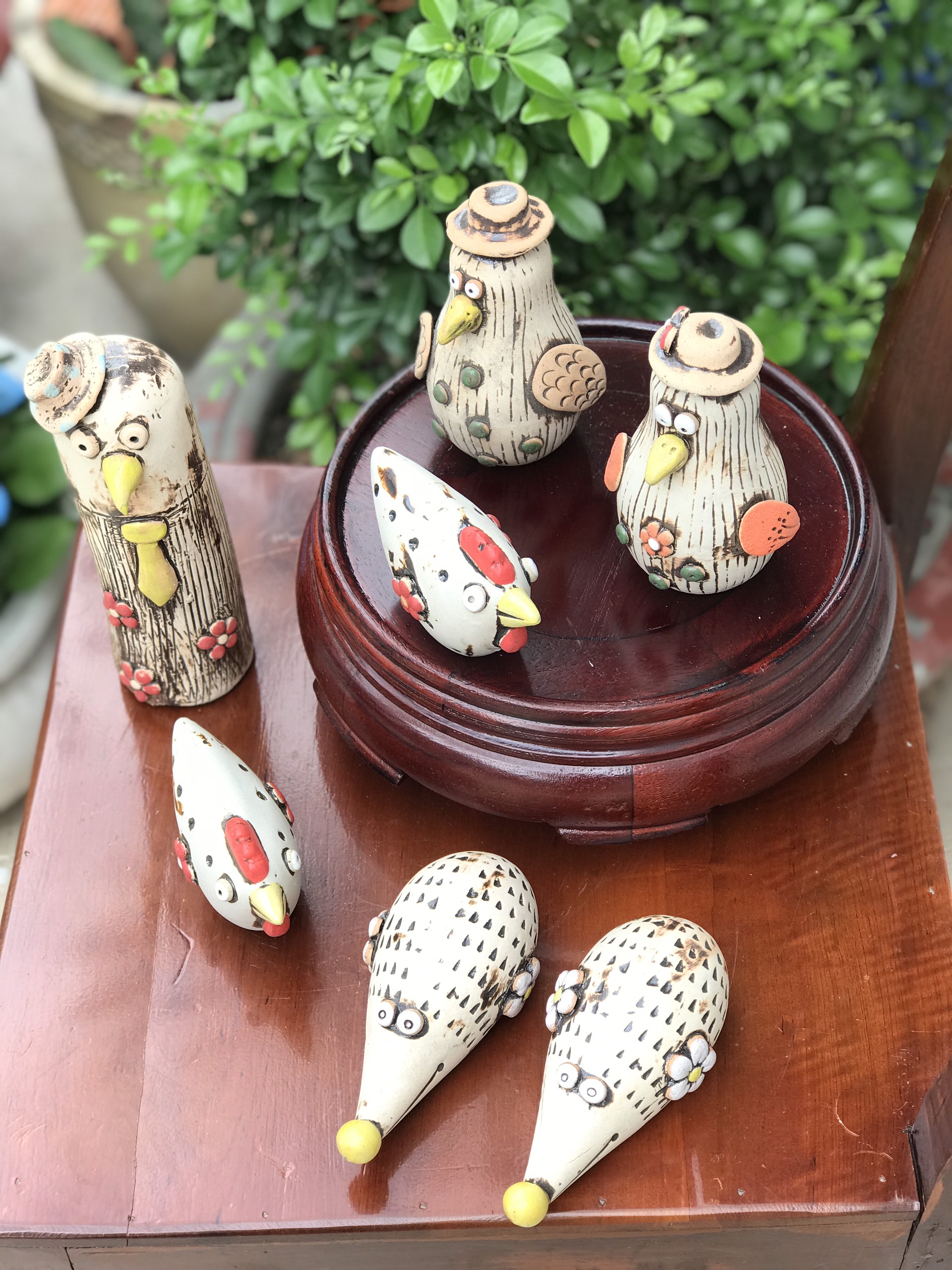 BỘ TƯỢNG TRANG TRÍ DECOR GỐM SỨ THỦ CÔNG