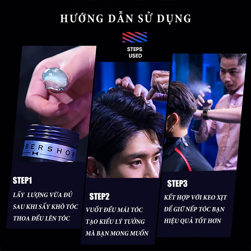 Sáp Vuốt Tóc Nam BLUEMAN 90g Giữ Nếp Chuẩn Salon
