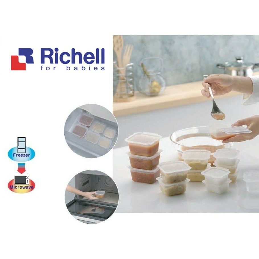 Bộ Chia Thức Ăn Richell Trữ Đồ Ăn Dặm Cho Bé