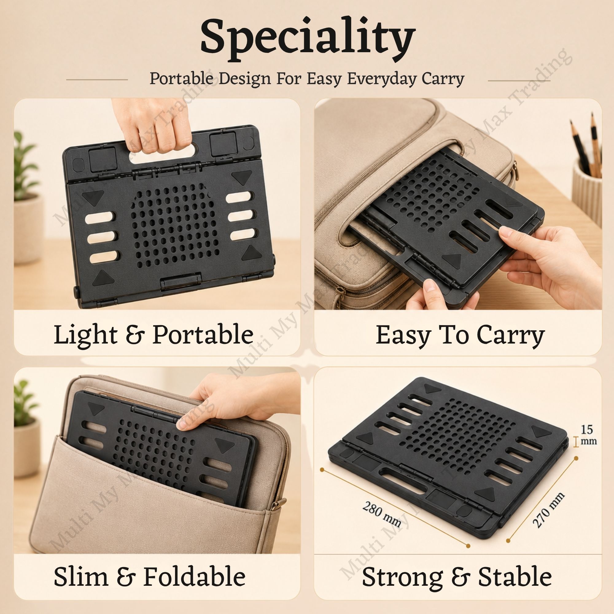 Portable Adjustable Non-Slip Ventilated Laptop Stand Heat Dissipation Notebook Holder Ready Stock
_voghion.com
