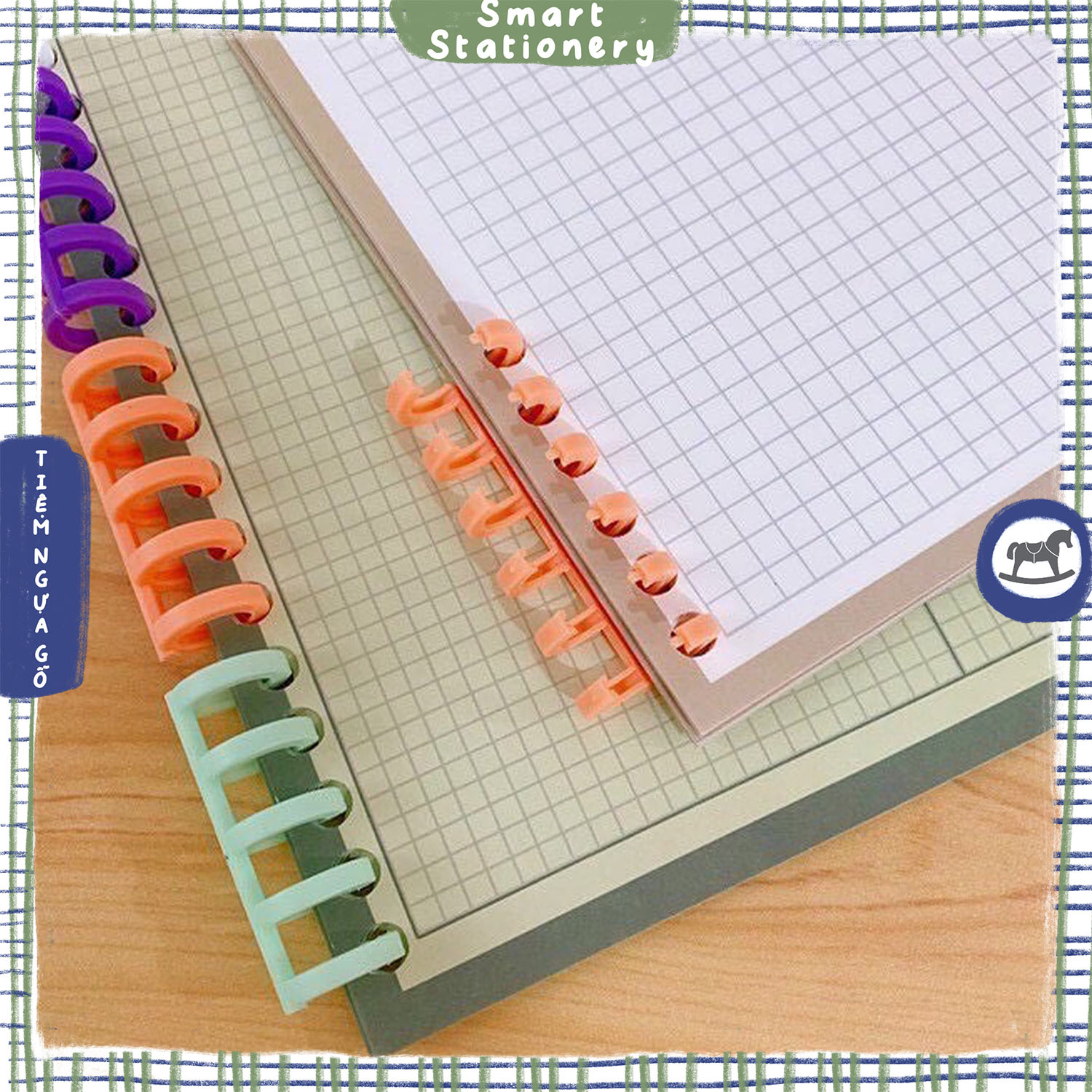 Gáy còng nhựa tự làm Binder (30 lỗ)
