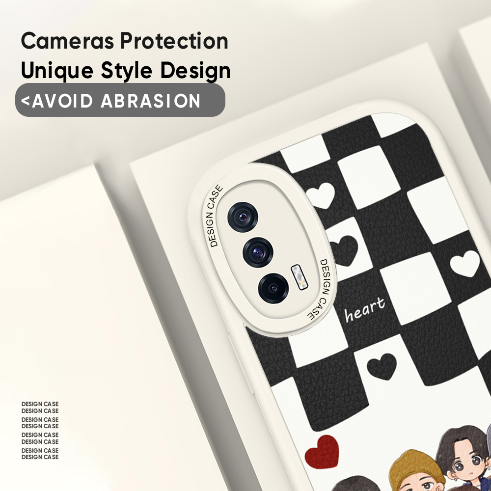 Jizetin Leather Case For iPhone 14 Plus iPhone 14 iPhone 14 Pro iPhone 14 Pro Max Slim Popular Korea Boy Group BTS Leather Back Casing PU Leather Cover Phone Case