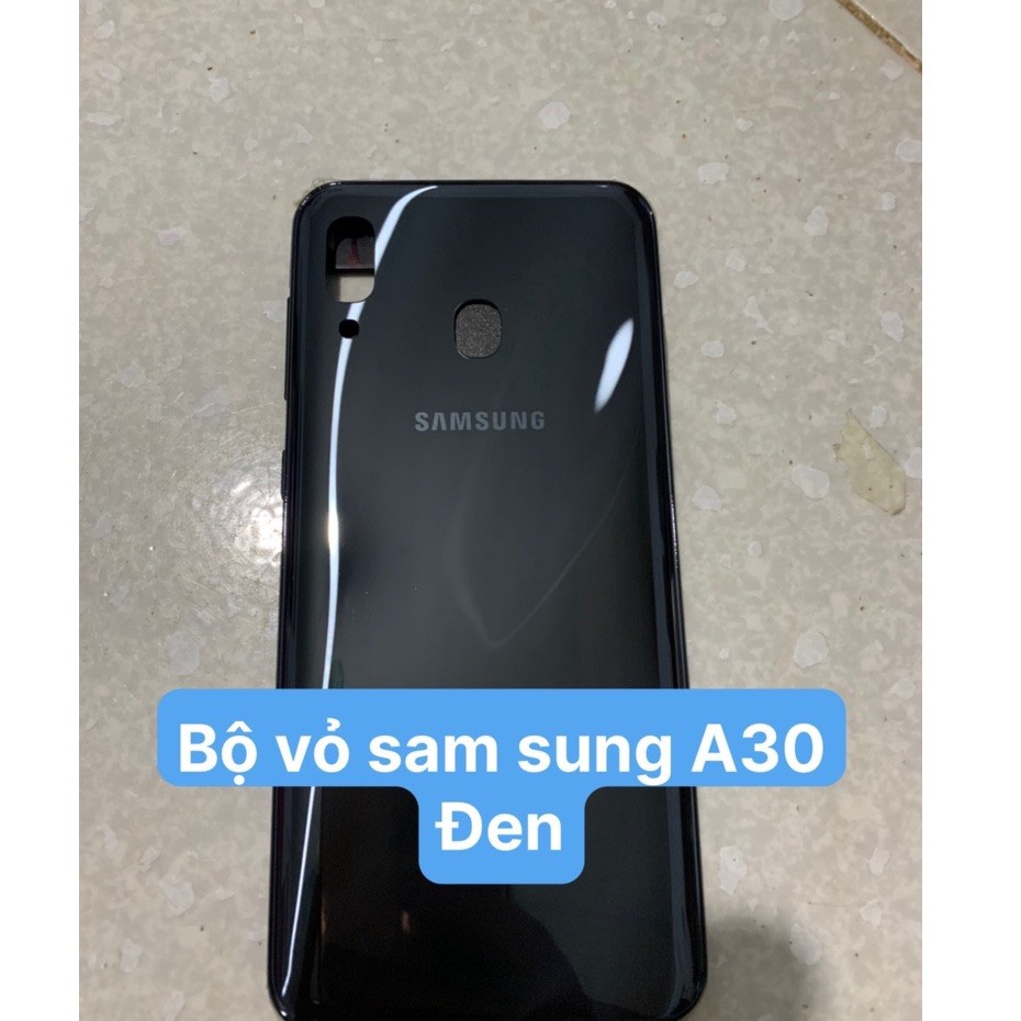 Bộ vỏ sam sung A30 ZIN(GỒM SƯỜN,LƯNG,KÍNH CAM,PHÍM BẤM)