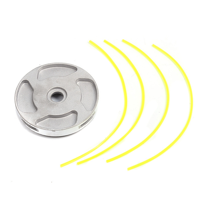 110x16mm Aluminum Grass Trimmer Head with 4 Nylon Lines for Brush Cutter Strimmer Replacement