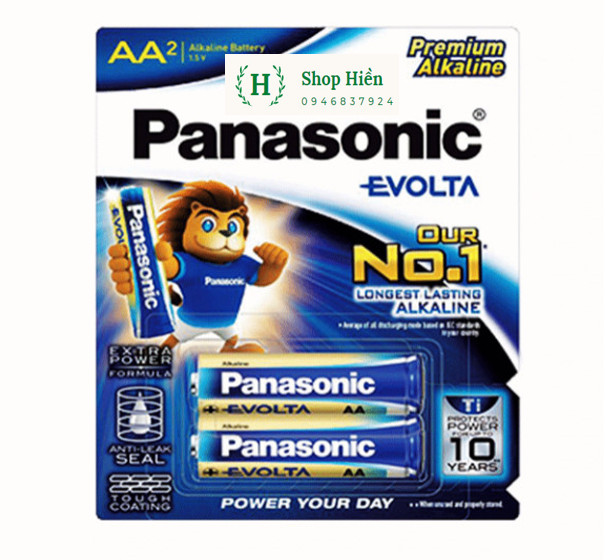 2 Viên Pin kiềm AA Panasonic Evolta - LR6EG/2B  (Hàng Chính Hãng)