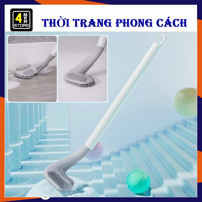 Cọ toilet silicon Thông minh mẫu mới chổi cọ bồn cầu nhà vệ sinh tiện lợi - Bàn chải chà WC Đầu Silicon