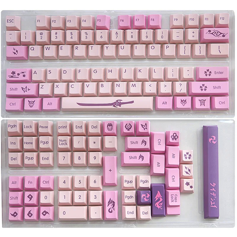 [Hot]Genshin Impact Raiden Sho Keycaps 133Keys Cherry Profile Pbt ...