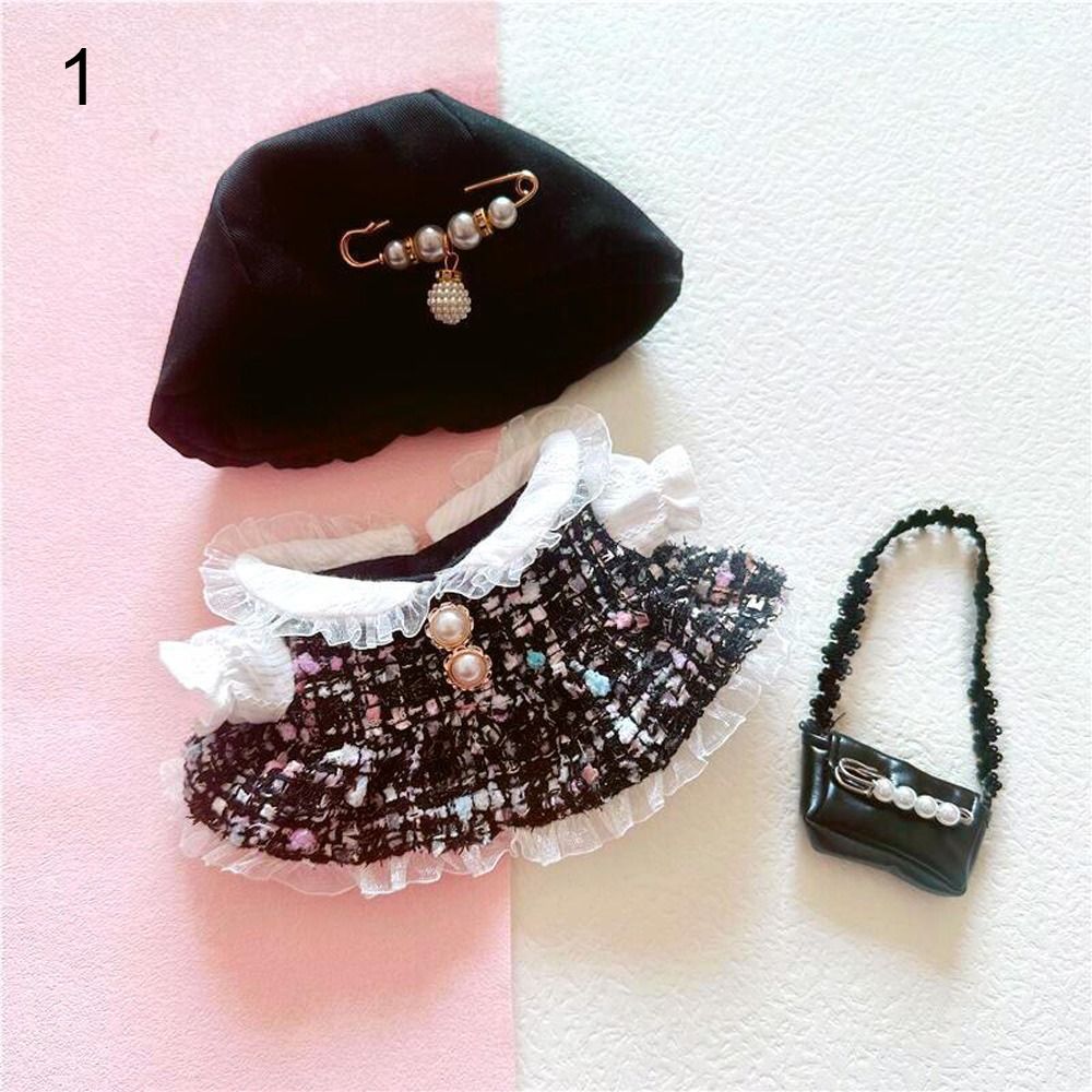 RVHX Quần áo búp bê Trang Phục Búp bê thần tượng Áo thun quần áo mini Búp bê nhồi bông Áo len búp bê Búp bê Hoodies Quần áo búp bê 20cm Áo búp bê