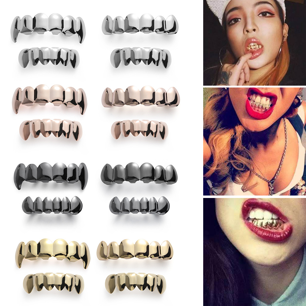 golden%20Mold%20Kit%20Hip%20Hop%20Tooth%20Cap%20Top&Bottom%20Grill%20Teeth%20Vampire%20Cosplay%20Mouth%20Decoration%20Body%20Jewelry%204%20Colors%20-%20Image%203