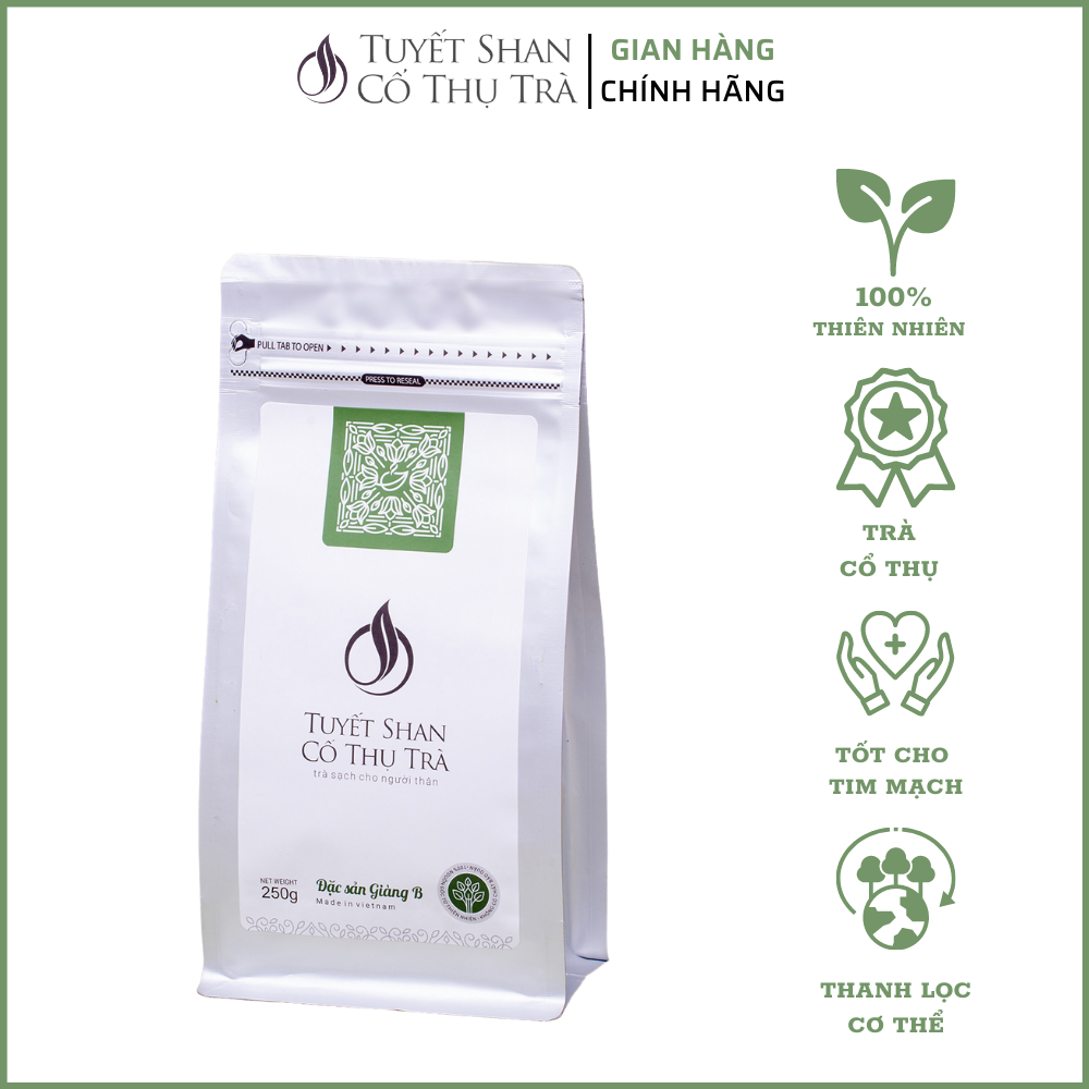 Tuyết Shan Cổ Thụ Trà Giàng B 250g (Trắng Xanh)