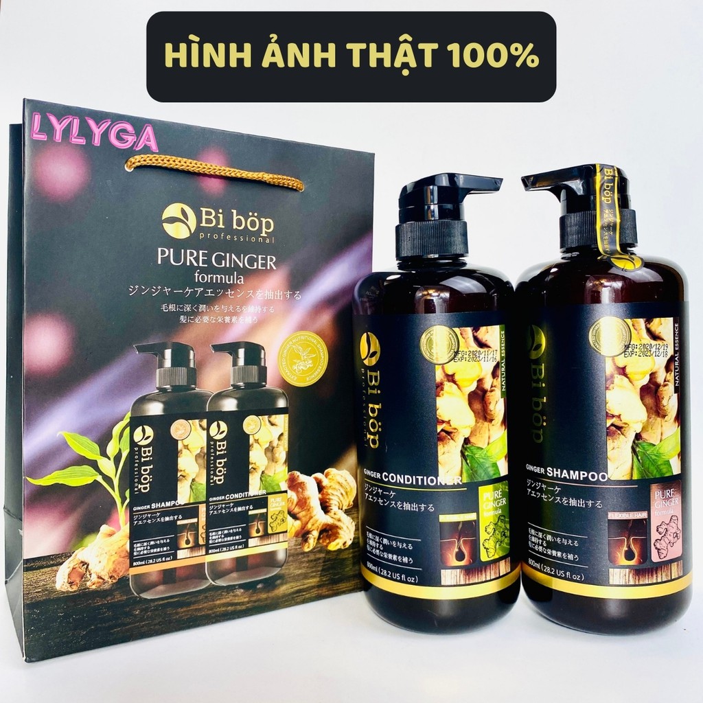 [Chính Hãng] Cặp Dầu Gội Xả Gừng Bibop Collagen