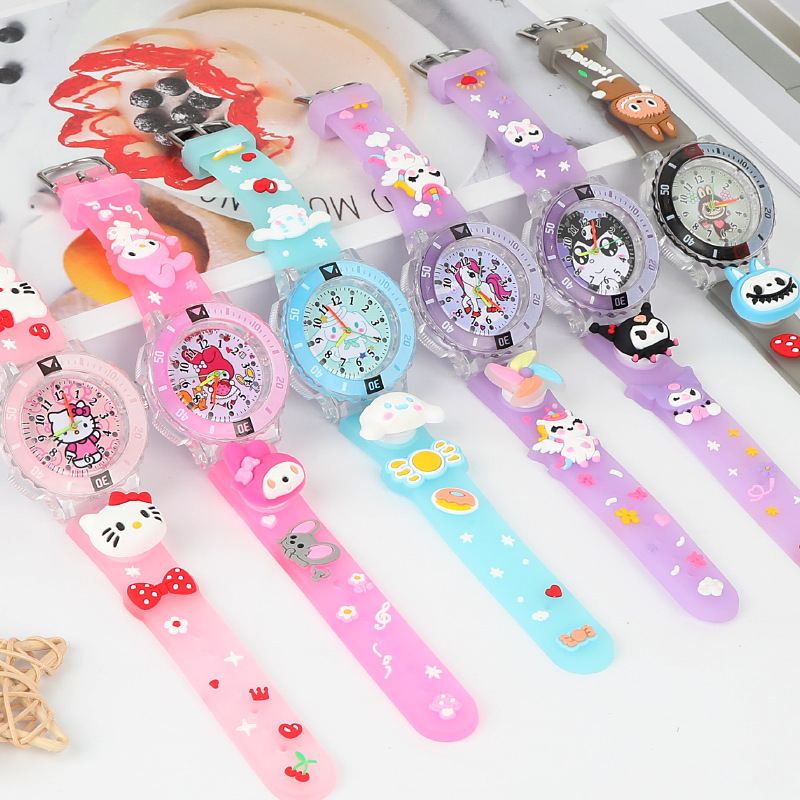 Children's Watch with Cartoon 3D Strap, LED Quartz Watch for Boys and ...