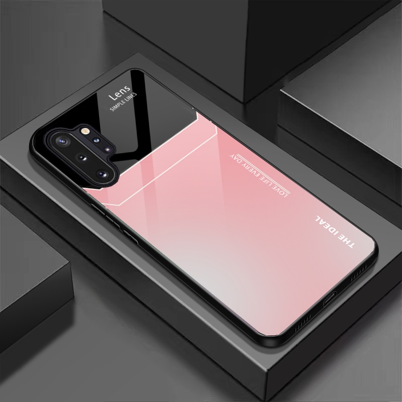 Ốp Lưng SAMSUNG NOTE 10, NOTE 10 PLUS Mặt lưng kính, chống sốc, thiết kế riêng