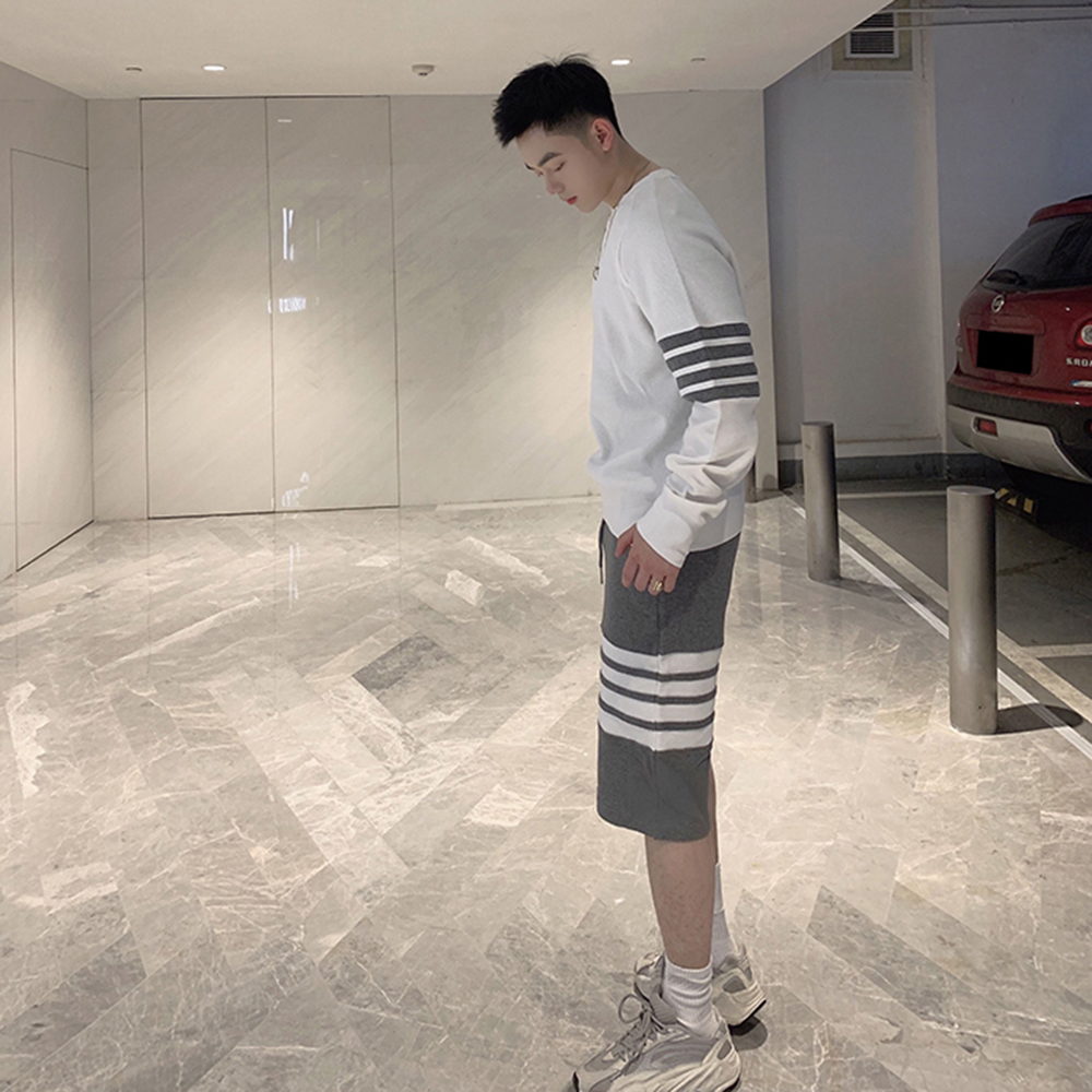 Quần Shorts Nam Thể Thao Ống Suông Basic Phối Ba Sọc Ngang Đùi Độc Lạ Cá Tính Thời Trang HOT TREND 2024 4MENHN SHORTS NAM 9000016C3
