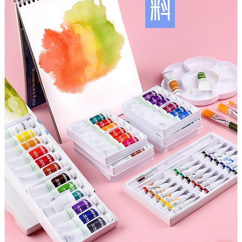 Màu nước Maries dạng tuýp 12ml (set 12/18/24/36 màu) Water color