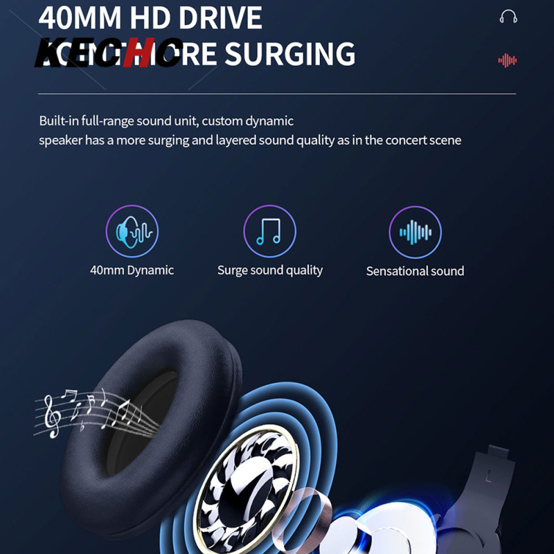 KECHc A28 Noise Canceling Headset Wireless Headset With Built-in Microphone Folding Over Ear Computer Headphones