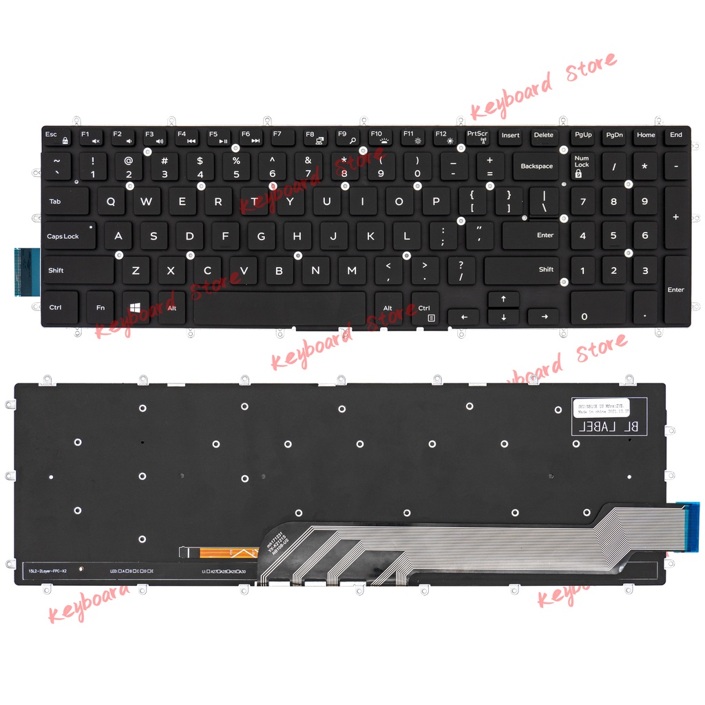 New Laptop Keyboard for Dell Gaming G3 3579 3590 3779 Gaming G5 5587 ...