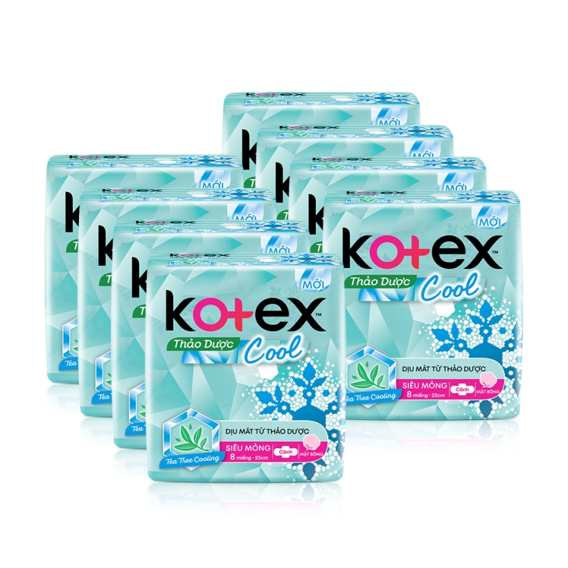 [HCM]Băng vệ sinh Kotex Maxcool 8 miếng/gói có cánh