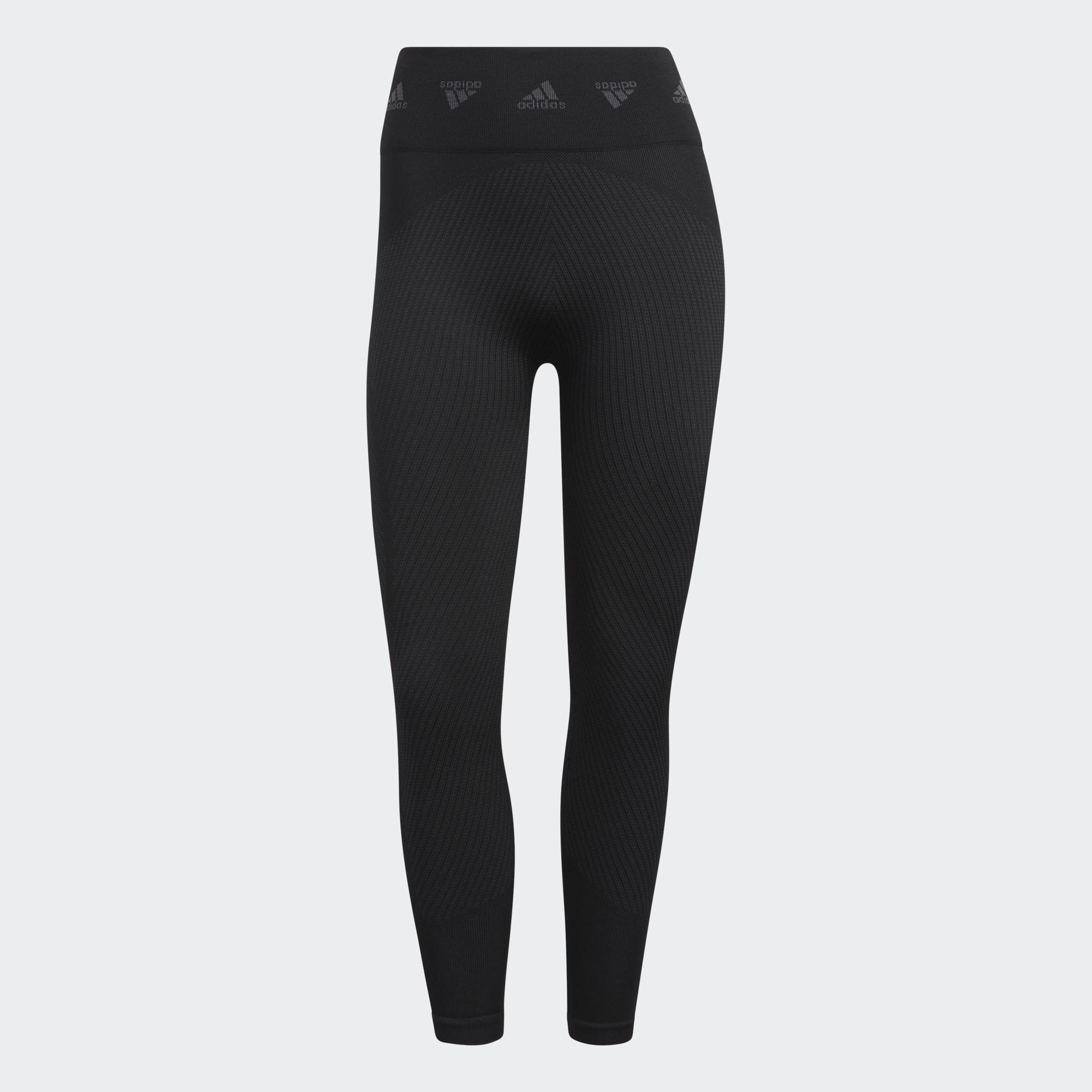 Adidas tập luyện quần legging tập luyện 7/8 aeroknit nữ đen h64230