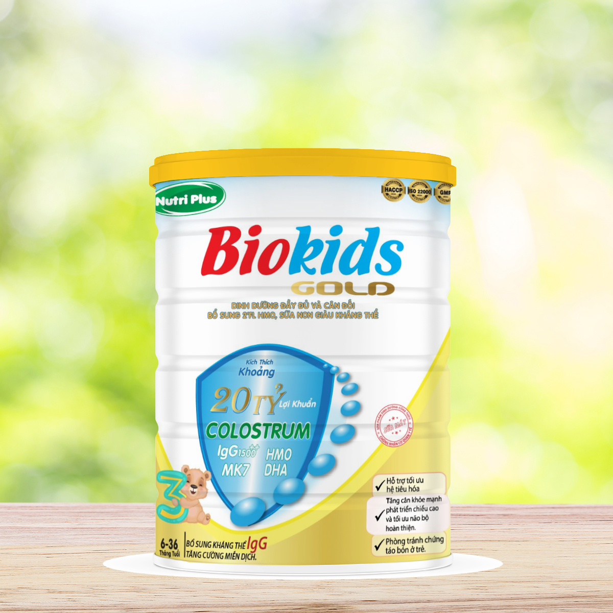 Sữa bột công thức dinh dưỡng BIOKIDS cho trẻ từ 6-36 tháng_Nutri Plus Gold