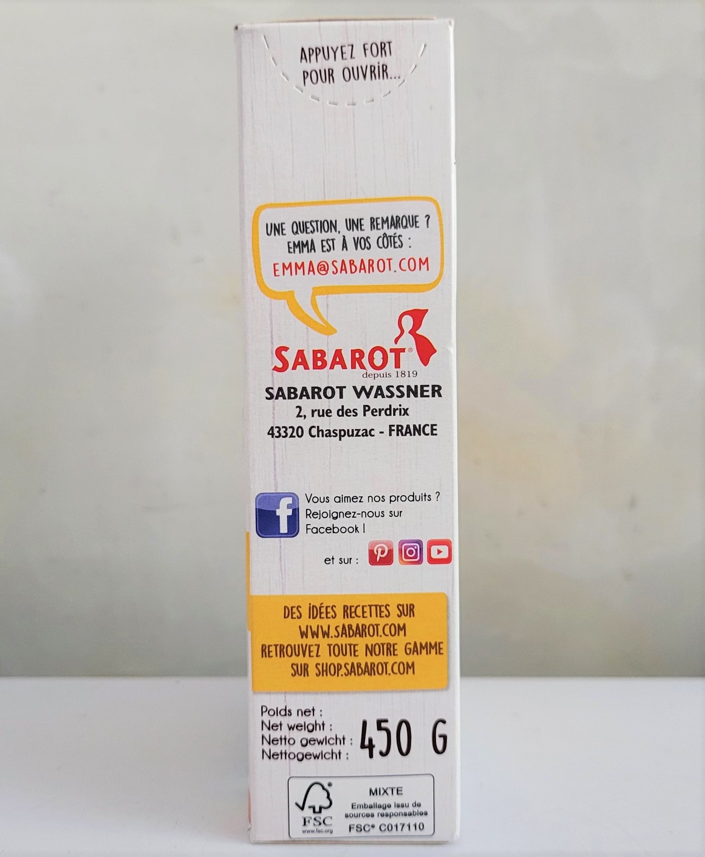 [Hộp 450g] HẠT LÚA MÌ CỨNG [France] SABAROT CousCous