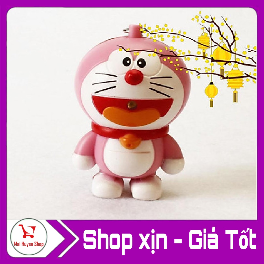 [HCM]Móc khóa Doremon kêu I LoveYou - HỒNG