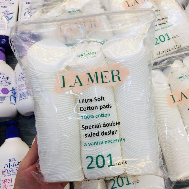 Bông tẩy trang lamer organic cotton - 201 miếng