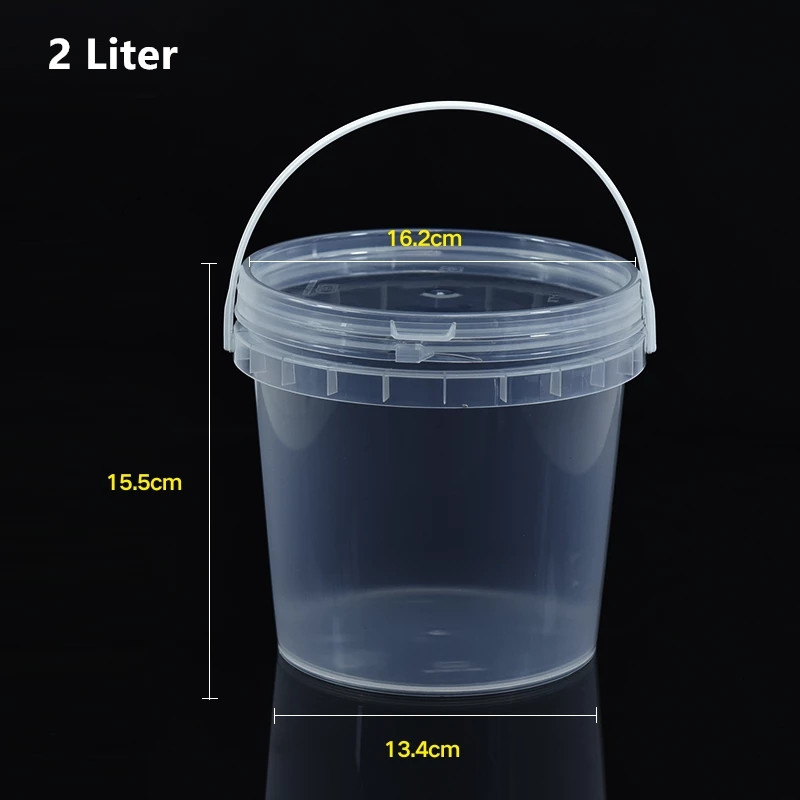 【Direct-sales】 1pcs 2l Food Grade Plastic Bucket With Lid And Leakproof Storage Container For Oil Bpa Free.