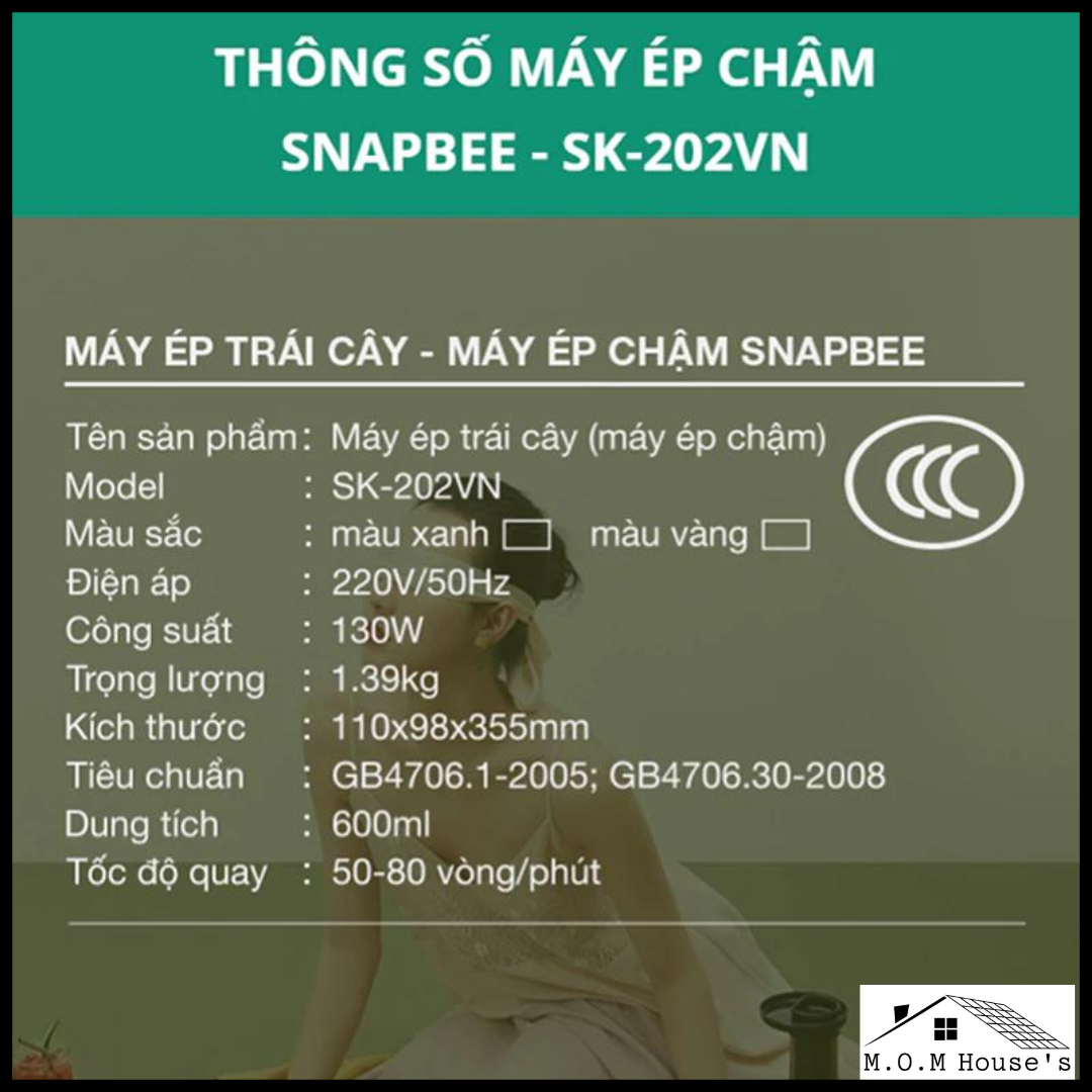Máy ép chậm Mini SnapBee SK-202VN