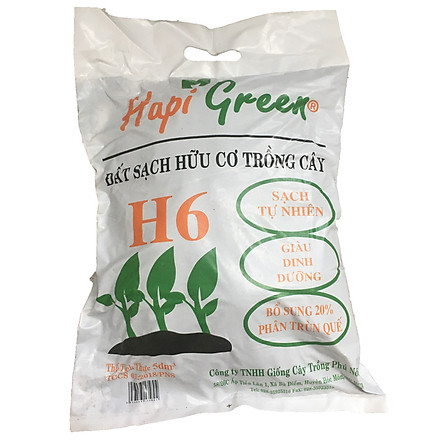 Đất Sạch Dinh Dưỡng Hữu Cơ H6 Trồng Cây - 5Dm3 ( 2,6kg )