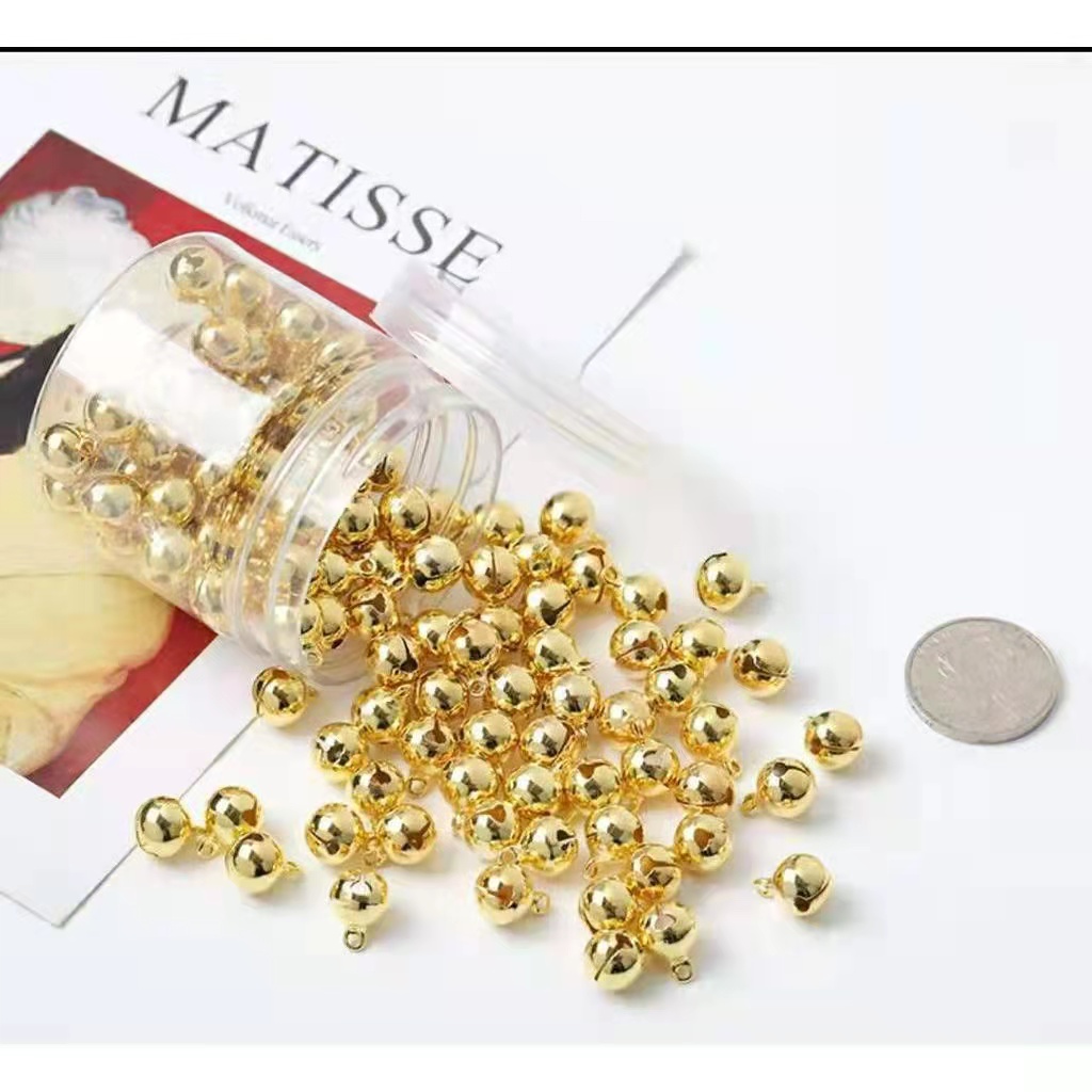 Set 10 chuông tròn nhiều màu size 8-14mm