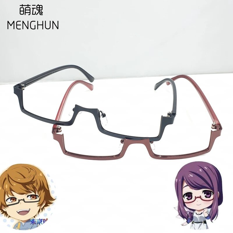 【Bestseller Alert】 Japanese Korean Style Glasses Kamishiro Rize/nishio Nishiki Glasses Half Frame Reverse Frame Glasses Tokyo Ghoul Cosplay