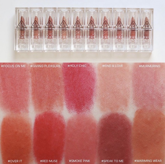 Son Thỏi Lì Vỏ Trong 3ce Soft Matte Lipstick Clear Layer Edition Full Màu