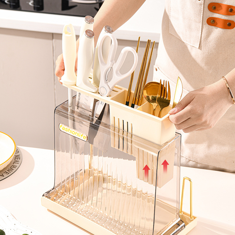 Household chopping block rack table tableware storage rack chopsticks spoon storage box kitchen multifunctional tool rest rack