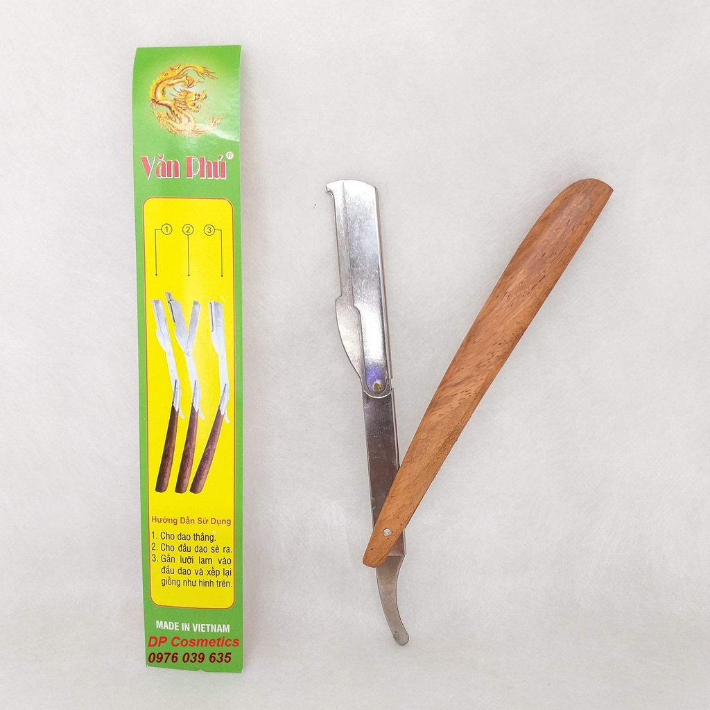 Dao cạo inox cán gỗ cao cấp ( hàng chuẩn).