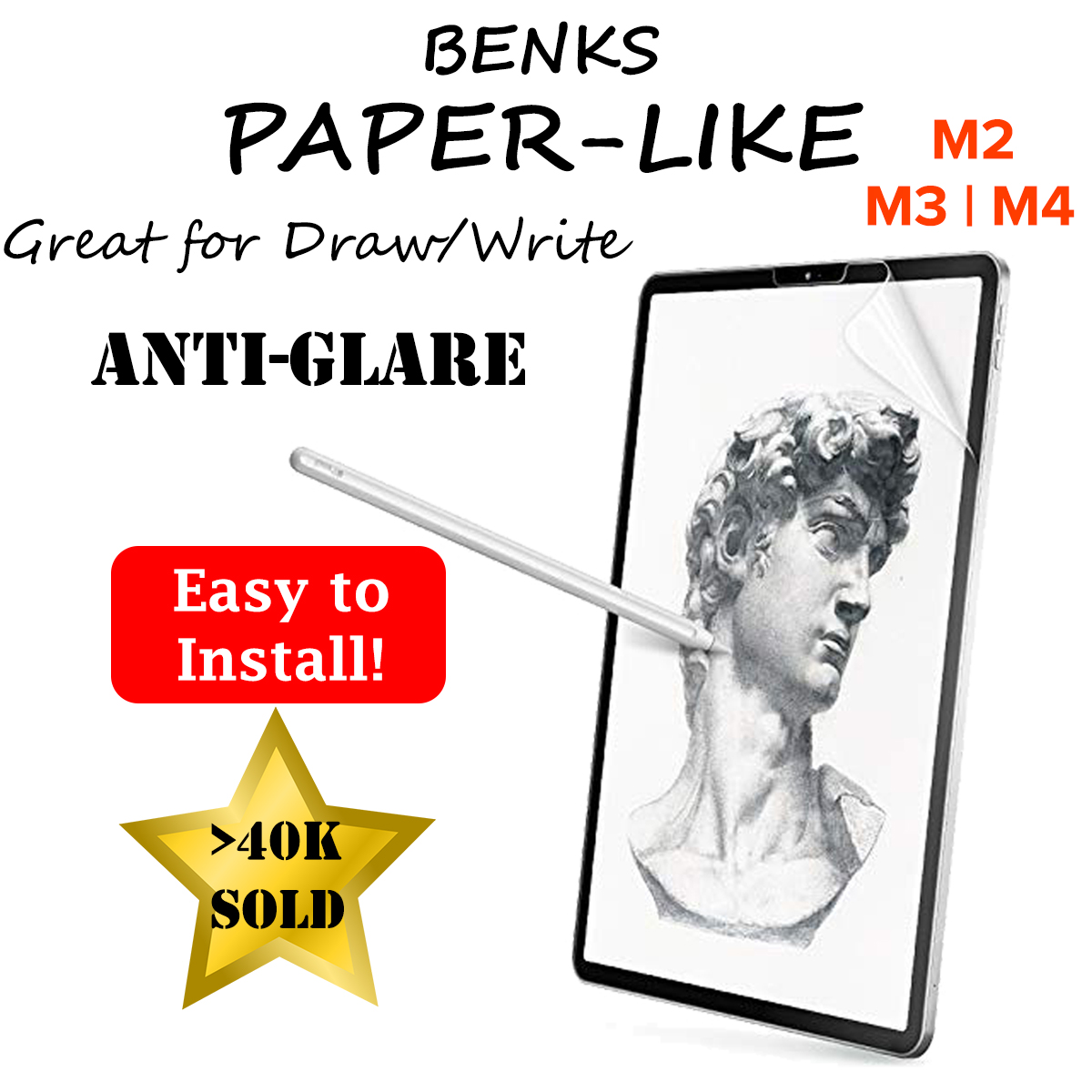 Benks Paper-Like iPad Air 11/13 inch M2/Air (Gen 9/8/7