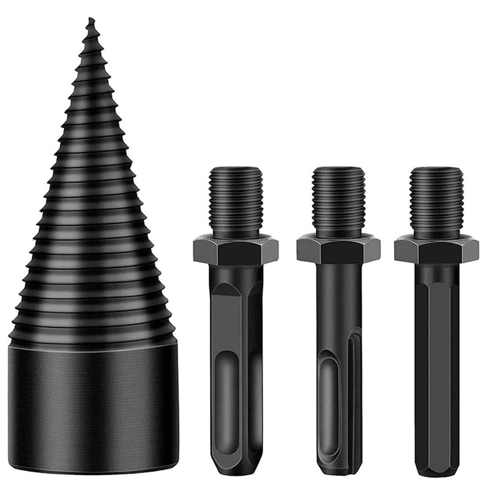 Pointed Wood Drill Bit Log Splitting Drill Bit Efficient Firewood Splitter Drill Bit High Hardness Easy to Use for Home less Than