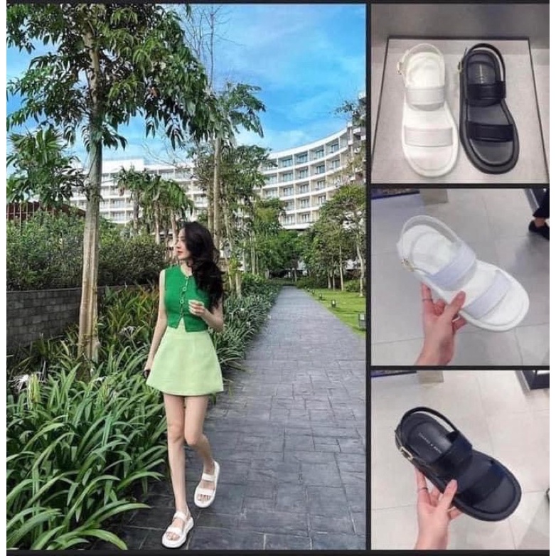 Giày sandal nữ quay dán đế êm chân