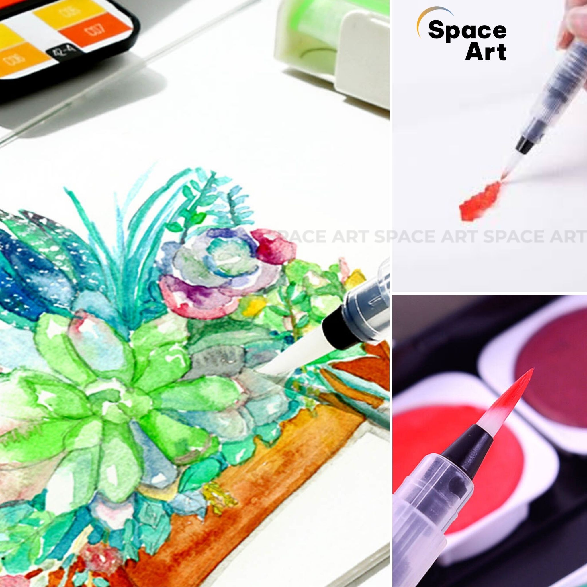 [Space Art Store][Chính hãng] Cọ nước water brush Mont Marte  vẽ màu nước (cây lẻ)