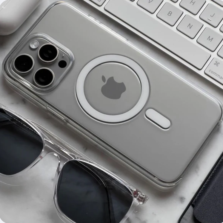 Anti Yellow IC Case For iPhone 11, 12 Pro Max, 13 Pro Max, 14 Pro Max, 15 Pro Max, 16 Pro Max, 17 Pro Max, 17 Air, 15 Plus, 16 Plus, Magsafe Clear Case Animation Magnetic Suffering Mobile Transparent Phone Back Cover.