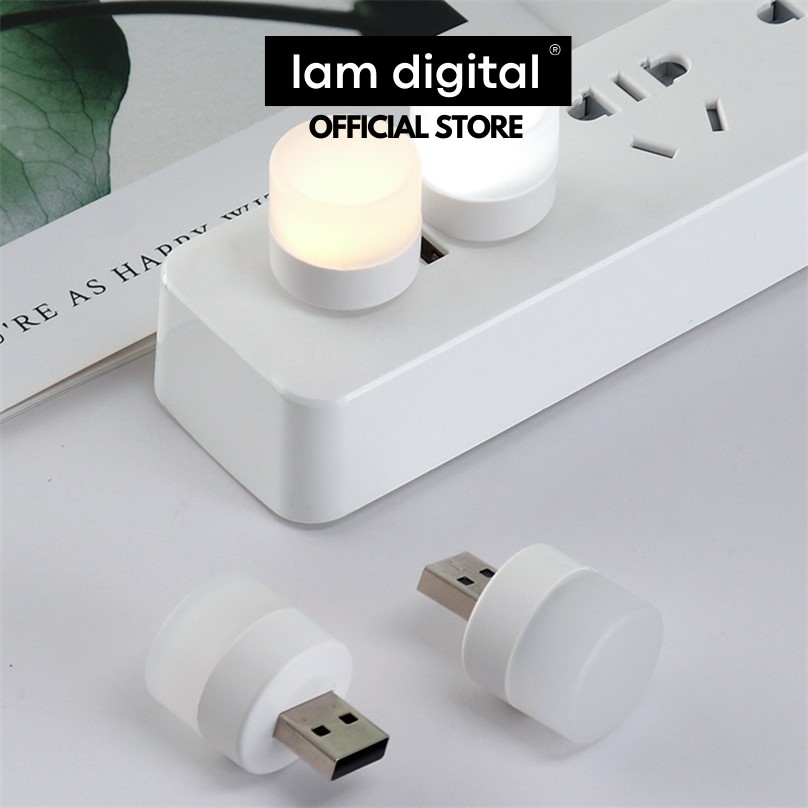 Đèn Ngủ LED Cổng USB, Đèn LED Mini Bảo Vệ Mắt Đọc Sách