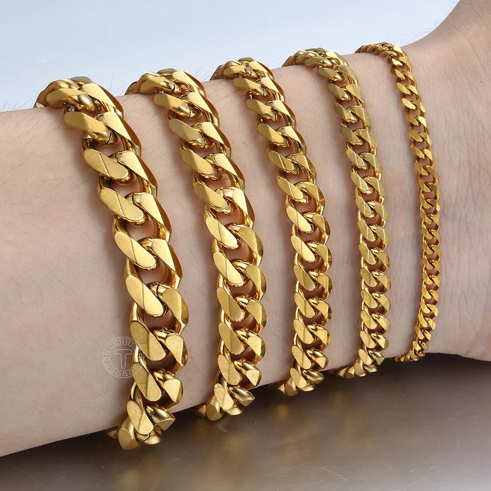 3-11MM%20Gold%20Color%20Stainless%20Steel%20Bracelets%20For%20Men%20Women%20Unisex%20Curb%20Cuban%20Link%20Chain%20Simple%20Wrist%20Jewelry%20Gifts%20-%20Image%205