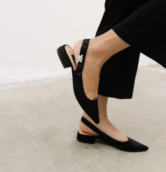 Giày Floralpunk Flower Slingback Flats