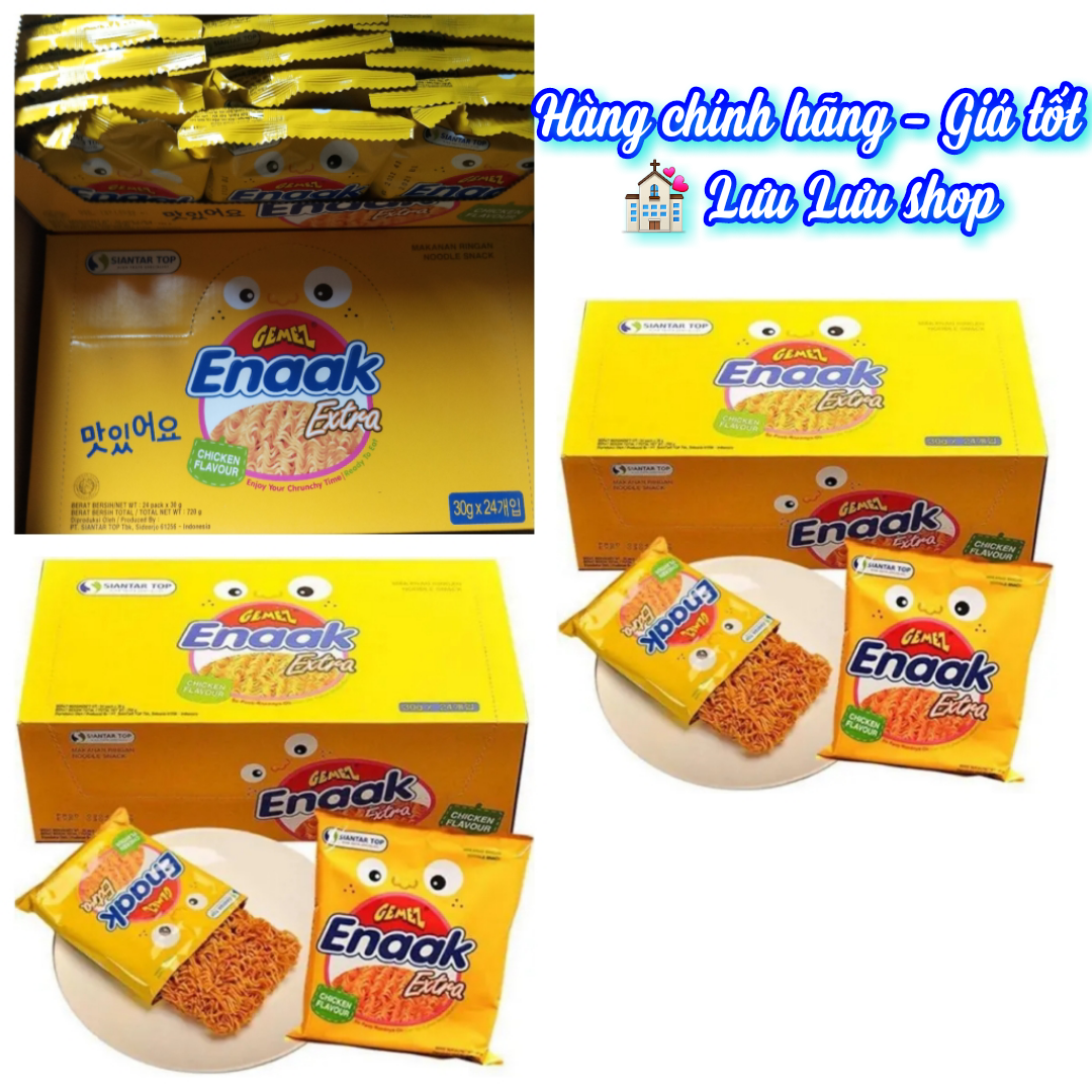 Thùng Snack mì vị gà Enaak 30g  * 24 gói