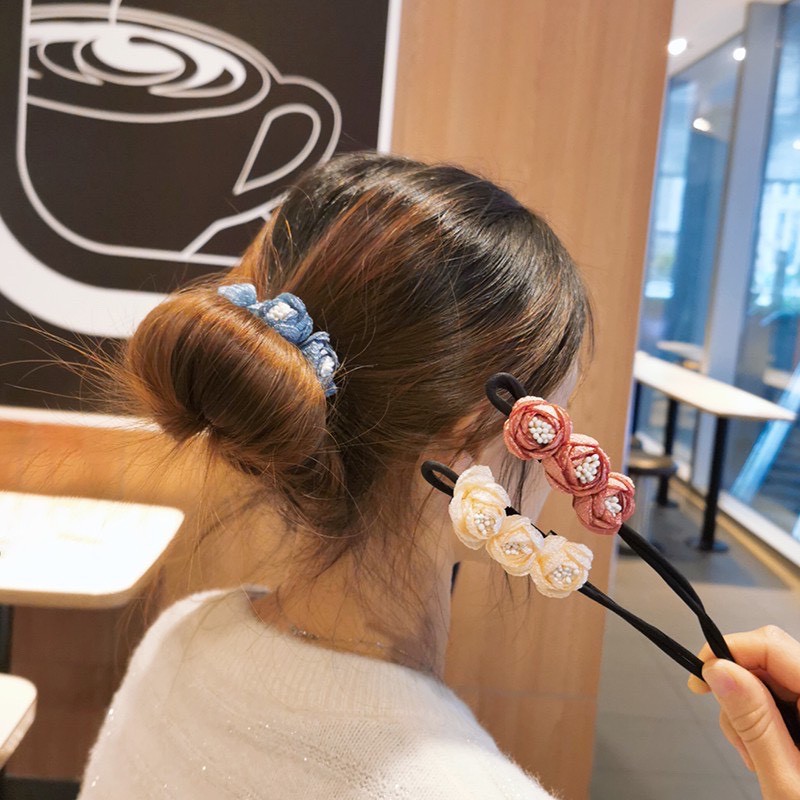 Dây Buộc Tóc Hình Hoa Đáng Yêu Cho Nữ