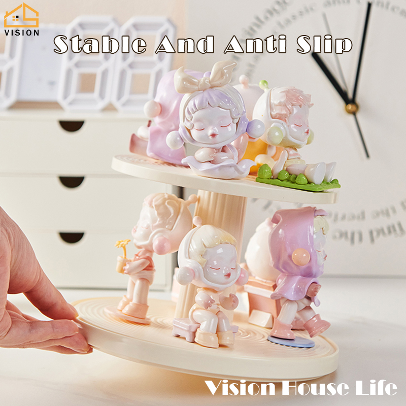 Tầm Nhìn 360 ° Xoay Hiển Thị Trường Hợp Với Rõ Ràng Bìa hai lớp Đồ chơi búp bê Lưu Trữ Hộp Bộ Sưu Tập Hộp đồ chơi sưu tập Hiển Thị Đứng Với nắp trong suốt Chống Bụi