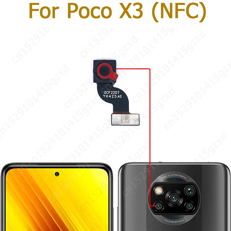 Original For Xiaomi Mi Poco X3 NFC Pro Rear Front Camera Backside Facing Frontal Selfie Back Camera Module Replacement Parts